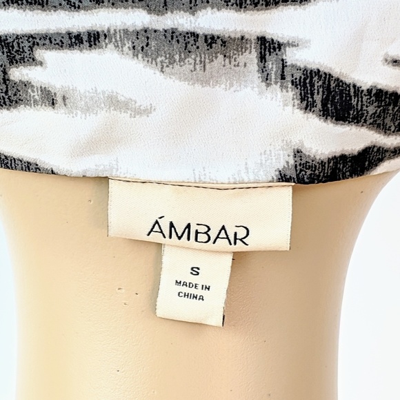 AMBAR Black & White Zebra Print Racerback High Low Dress - Picture 7 of 7